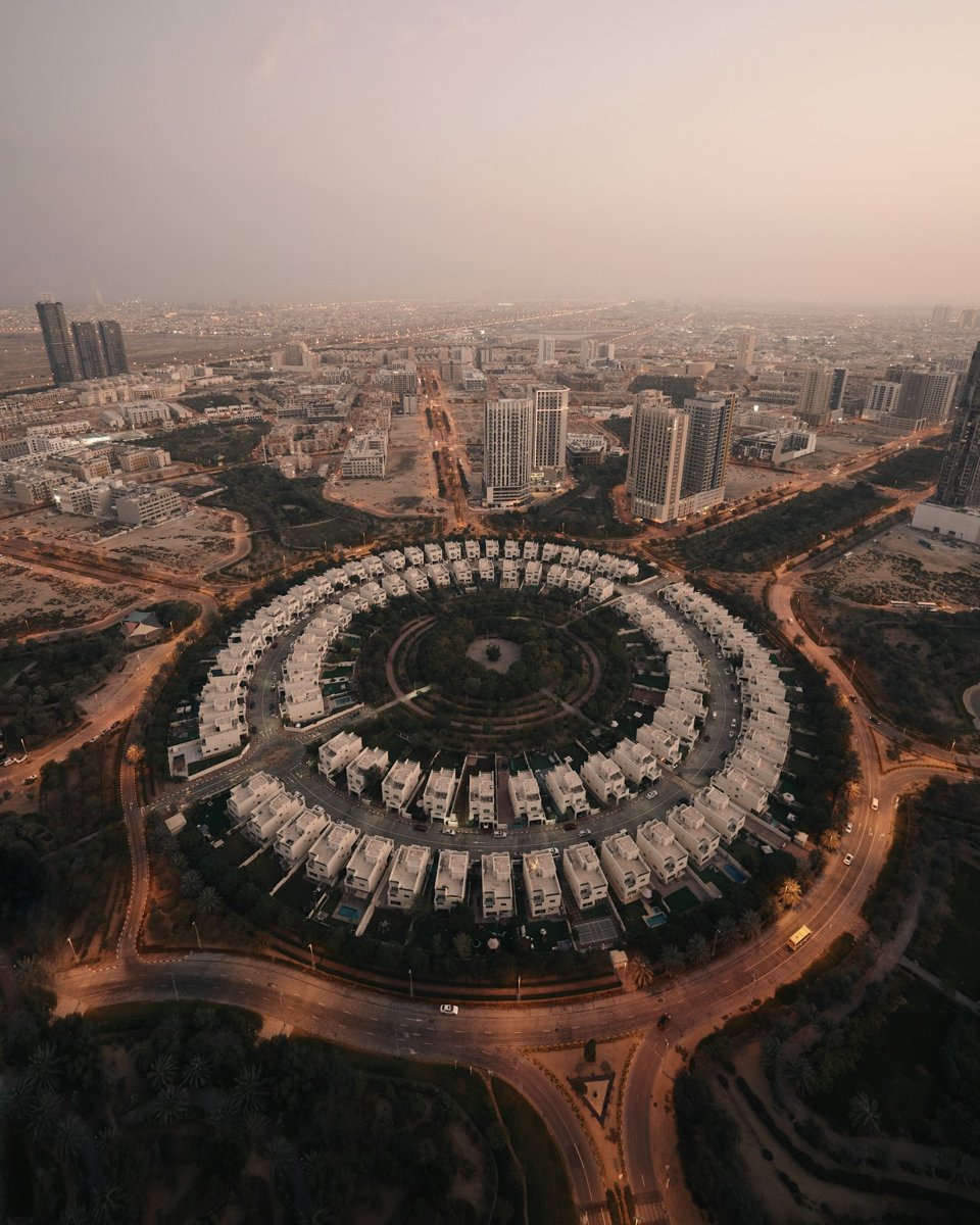 Aerial photograph of Jumeirah Village Circle, Dubai